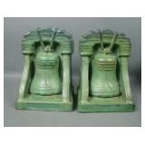 Denver Terra Cotta Co, Green Liberty Bell Bookends