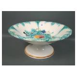 Vintage Majolica Fruit Basket Compote