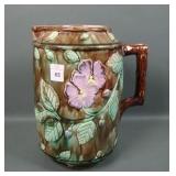 French Majolica Barbotine Dogwood Rose Water