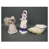 Three Piece Porcelain/ Bisque Figures