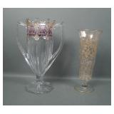 Two Elegant Era Glass Vases