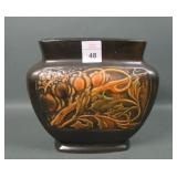 Roseville Art Pottery Brown Rose Craft Pillow Vase