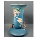 Roseville Art Pottery Blue Apple Blossom Vase