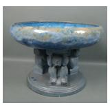 Signed Fulper Pottery Large Effigy Ftd. Bowl