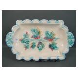 Eathan Allen Italian Majolica Oak Leaf Tray