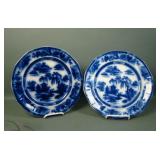 Podmore Walker Flow Blue "Manilla" Plates