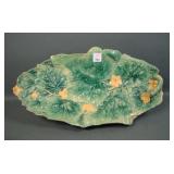 George Jones Majolica Decorated Cucumber Platter