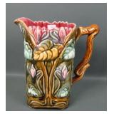 French Majolica La Faiencerie d' Onnaing Pitcher