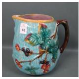 Shorter & Sons Majolica Blackberry & Bramble Pitcr