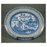 18th Century Canton Riverscape Porclain Underplate