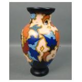 Gouda Holland Pottery Abstract Floral Vase