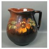 Standard Glaze Floral Decorated Cider Pitcher