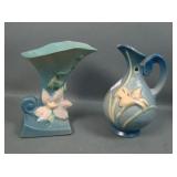 Two Piece Blue Roseville Pottery Lot