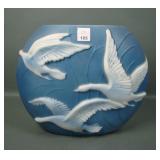 Phoenix Blue Shadow Flying Geese Pillow Vase