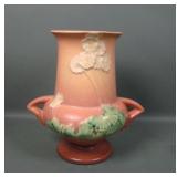 Roseville Pottery Pink Primrose Handled Vase