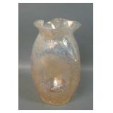 Dugan Art Glass Marigold Tripled Pinched Vase