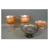 Lot of Four Fenton Carnival Glass Items