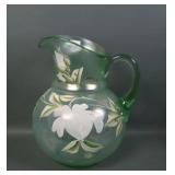 Fenton Ice Green Crocus Water Pitcher