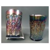 Two Fenton Blue Milady Tumblers