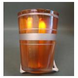 Fenton Marigold Silver Band Tumbler