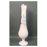 Vintage Fenton Hobnail Milk Glass Bluebell Vase