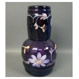 Fenton 1998 Royal Purple Daisy Decorated Tumble-Up