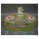 Fenton Topaz Opal Autumn Beauty Caandy Box