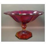 Fenton Ruby Red Stretch Large Flared Compote