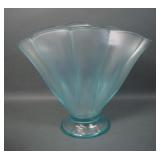 1930's Fenton # 857 Aquamarine Fan Vase