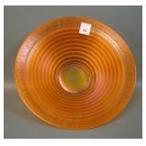 1930's Fenton Tangerine Flared Rings Bowl