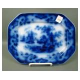 Samual Aycock English Flow Blue 'Sobraon' Platter