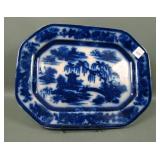 PW & Co. Flow Blue 'Manills' Serving Tray