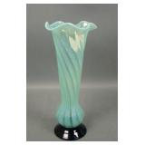 Vaseline Opal Swirl Black Ftd Vase