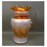 Fenton Marigold Silver Queen Ruffled Ptcher