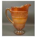 Fenton Marigold Carnival Glass Scale Band Pitcher