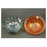 Two Imperial Carnival Glass Bowls