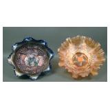 Two Fenton Carnival Glass Bowls