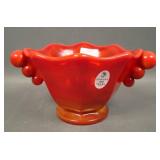 Fenton Mandarin red 100th Anniversary Candy Dish