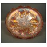 Fenton MG/Vaseline Stag & Holly Lg ICS Bowl