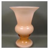 Fenton Rose Overlay 10 1/2" Flared Vase