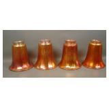4 Imperial Marigold Stippled Paneled Lamp Shades