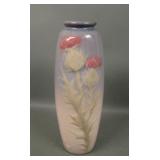Weller Pottery Gray Etna Thistle Decorated Vase