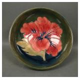 Vintage Moorcraft Green Hibiscus Bowl