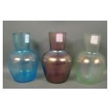 Three Fenton Stretch Glass Tumble Up Bottoms Only