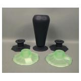 Lot of Tiffin Deco Satin Glass Items