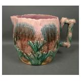 Etruscan Majolica Shell & Seaweed Pitcher