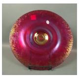 Fenton Red Stretch Glass 11" Chop Plate