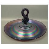 1998 SGS Purple Dolphin Center Handle Serving Tray