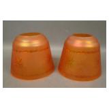 Imperial? 2 Marigold Star Cut Hanging Lamp Shades