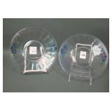 Two Lancaster Iris Ice Decorated Plates